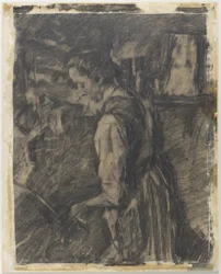 Jeune femme dans la cuisine