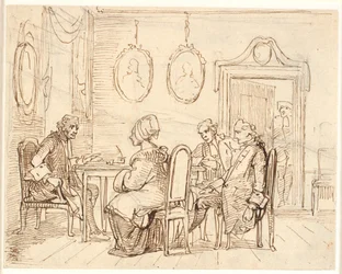 Visite chez un magistrat ou avocat. Scène holbergienne