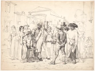 Un charlatan vend du cirage, Rome