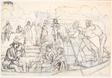 Scène de gondole à Venise