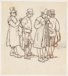 Groupe de quatre paysans suédois