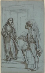 Une femme sort d