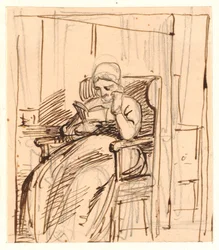Vieille dame lisant