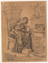 Mère et fils. Intérieur