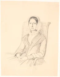 Portrait de Sophie Frederikke Raffenberg, assise dans un fauteuil