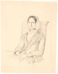 Portrait de Sophie Frederikke Raffenberg, assise dans un fauteuil
