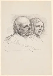 Étude de portrait de deux paysans suédois