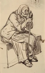 Vieille femme assise