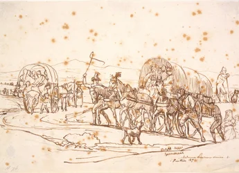 Le train à travers la campagne pour une fête de l