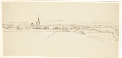 Vue vers Mora à Dalarne