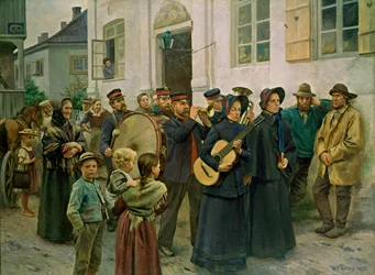 Attaque de tempête sur un village de pêcheurs (L