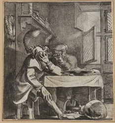 Le Fou Qui Regarde à Travers les Doigts de Sa Femme