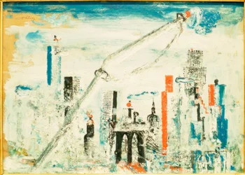 New York, Manhattan avec grue