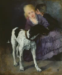 Couple amoureux avec chien