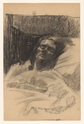 Femme de Wilhelmus Johannes Steenhoff, au lit