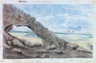 Vue des pyramides, Égypte, XIXe siècle