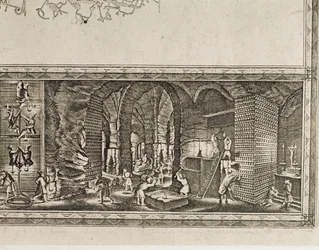 Les mines de sel de Wieliczka, près de Cracovie, produisaient environ un tiers des revenus des rois polonais ... (gravure)