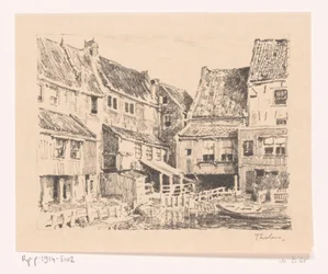 Arrière des vieilles maisons, à Enkhuizen