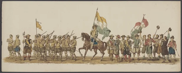 Défilé de Delft de 1862, premier et deuxième groupe (série Quatrième Lustrum de l