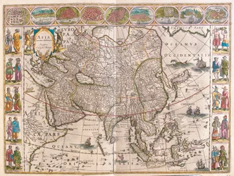 Asie, dans "Theatrum Orbis Terrarum, sive Atlas Novus" de Willem Blaeu, Amsterdam