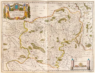 Beauvais, bergues, dans "Theatrum Orbis Terrarum, sive Atlas Novus" de Willem Blaeu, Amsterdam