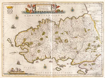 Bretagne, dans "Theatrum Orbis Terrarum, sive Atlas Novus" de Willem Blaeu, Amsterdam