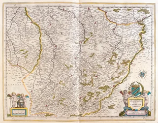 Champagne, dans "Theatrum Orbis Terrarum, sive Atlas Novus" de Willem Blaeu, Amsterdam