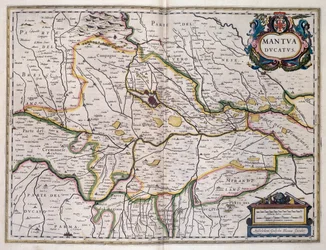 Duché de Mantoue, carte par Willem Blaeu (1571-1638), Italie