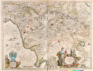 Florence, Italie, dans "Theatrum Orbis Terrarum, sive Atlas Novus" de Willem Blaeu, Amsterdam