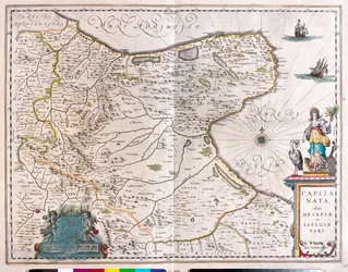 Foggia, Italie, dans "Theatrum Orbis Terrarum, sive Atlas Novus" de Willem Blaeu, Amsterdam