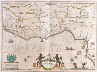 Guinée, dans "Theatrum Orbis Terrarum, sive Atlas Novus" de Willem Blaeu, Amsterdam