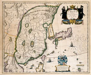 Carte de la Chine, du Japon et de la Corée (gravure)