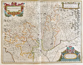 Piémont, Italie, dans "Theatrum Orbis Terrarum, sive Atlas Novus" de Willem Blaeu, Amsterdam