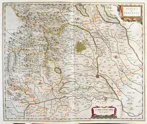 Piémont, Italie, dans "Theatrum Orbis Terrarum, sive Atlas Novus" de Willem Blaeu, Amsterdam