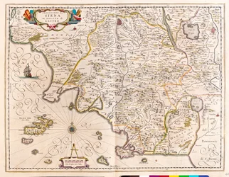 Sienne, Lazio, Italie, dans "Theatrum Orbis Terrarum, sive Atlas Novus" de Willem Blaeu, Amsterdam