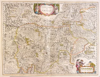 Trento, Italie, dans "Theatrum Orbis Terrarum, sive Atlas Novus" de Willem Blaeu, Amsterdam