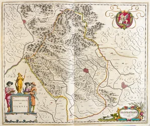 Vicenza, Italie, dans "Theatrum Orbis Terrarum, sive Atlas Novus" de Willem Blaeu, Amsterdam