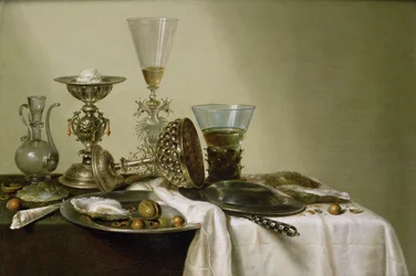 Nature morte avec huîtres et noix, 1637