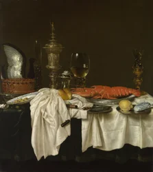 Nature morte avec un homard, vers 1650-1660