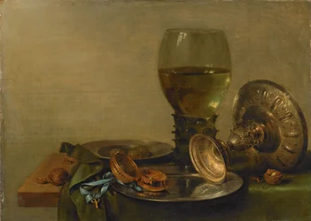 Nature morte avec un Tazza en argent