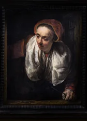 Vieille femme à sa fenêtre