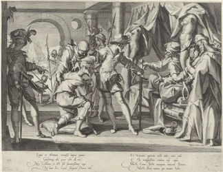 Graaf Willem III van Holland donne l
