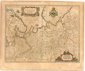Carte de la Russie De : Theatrum Orbis Terrarum..., 1645