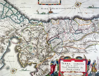 Carte de la Terre Sainte, publiée à Amsterdam, 1629