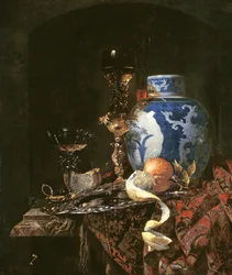 Nature morte avec un vase en porcelaine chinoise