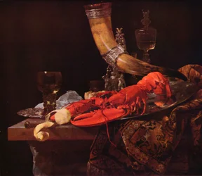 Nature morte au cor à boire, vers 1653, 1938