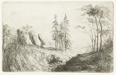 Paysage montagneux avec arbres