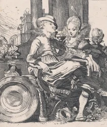 Le couple amoureux : Lucelle et Ascagnes, 1616