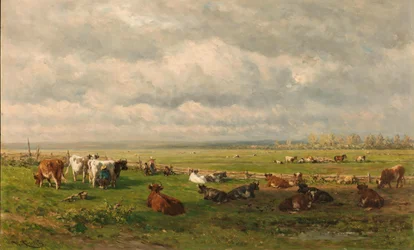 Paysage de prairie avec du bétail
