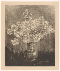 Chrysanthèmes dans un vase